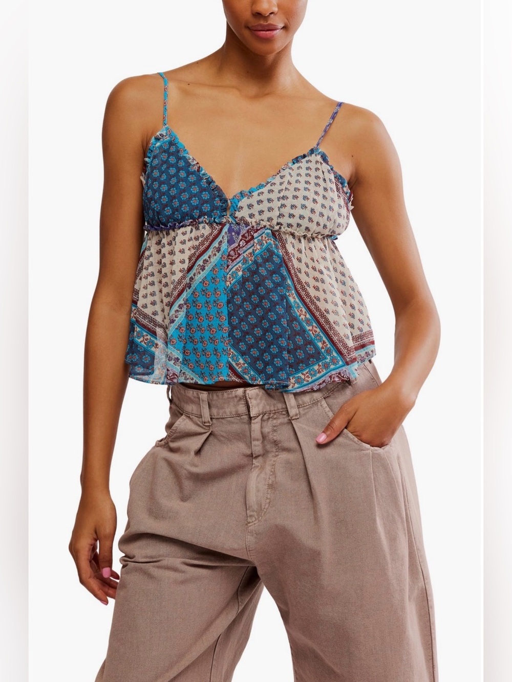 Free People Alix Print Camisole NWT 🍀